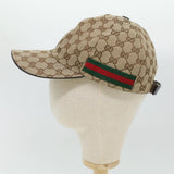 Gucci GG Canvas Web Sherry Line Cap L Beige Red Green 200035 ki2941
