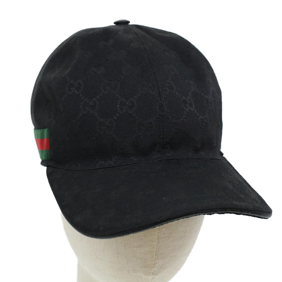 Gucci GG Canvas Web Sherry Line Cap L Black Red Green 200035 ki2943