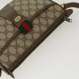 Gucci GG Canvas Web Sherry Line Shoulder Bag Beige Red 89.02.032 ki2976