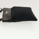 Gucci GG Canvas Flat Shoulder Bag Black 0348 ki2992