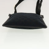 Gucci GG Canvas Flat Shoulder Bag Black 0348 ki2992