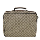 Gucci GG Canvas Business Bag PVC Leather Beige Dark Brown 145846 ki2995