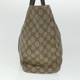 Gucci GG Canvas Tote Bag PVC Leather Beige 141624 ki3005