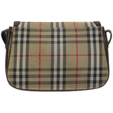 Luxury BurberrySs Nova Check Shoulder Bag Canvas Beige Auth ki4096