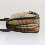 Luxury BurberrySs Nova Check Shoulder Bag Canvas Beige Auth ki4186