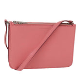 Luxury Burberry Shoulder Bag Leather Pink Auth ki4506