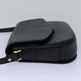 Luxury BurberrySs Shoulder Bag Leather Black Auth ki4643