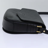 Luxury BurberrySs Shoulder Bag Leather Black Auth ki4643