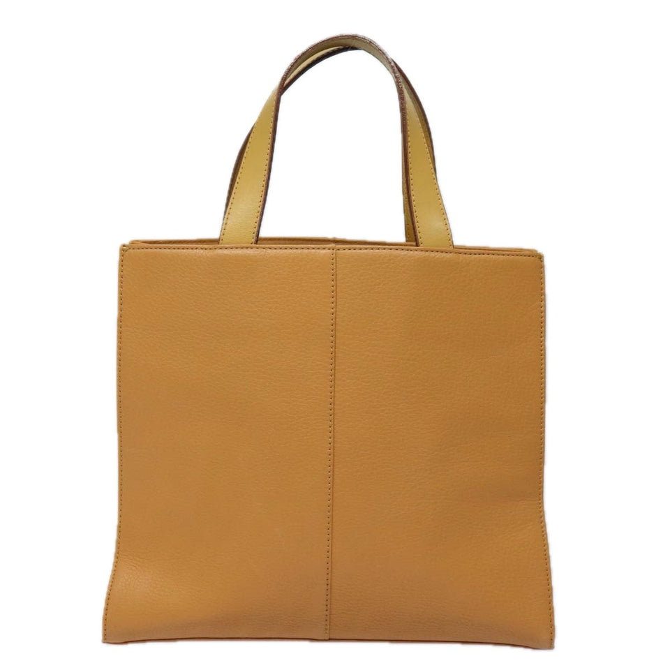 Luxury BurberrySs Nova Check Hand Bag Leather Beige Auth ki4691