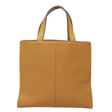 Luxury BurberrySs Nova Check Hand Bag Leather Beige Auth ki4691