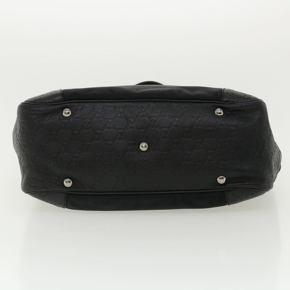 Gucci Guccissima Tote Bag Canvas Leather Black kk141