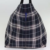 Luxury BurberrySs Blue Label Nova Check Tote Bag Nylon Navy Auth kk240