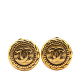 Chanel Gold-Plated Coco Mark Vintage Earrings