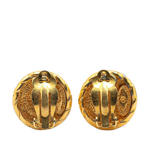 Chanel Gold-Plated Coco Mark Vintage Earrings