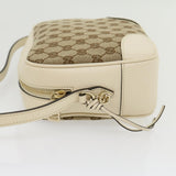 Gucci GG Canvas Shoulder Bag Beige White lt557A