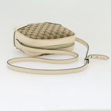 Gucci GG Canvas Shoulder Bag Beige White lt557A