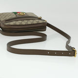 Gucci GG Canvas Web Sherry Line Shoulder Bag Beige Red Green lt689