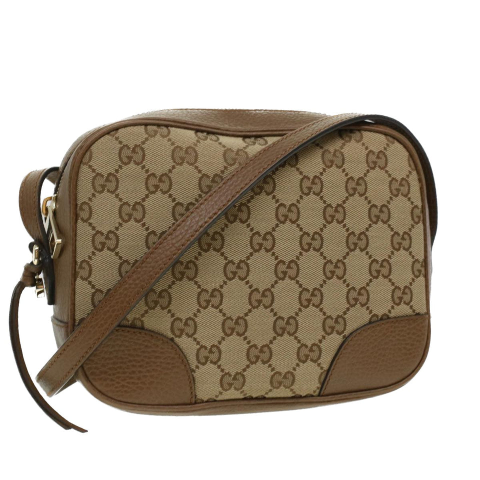 Gucci GG Canvas Shoulder Bag Beige lt695