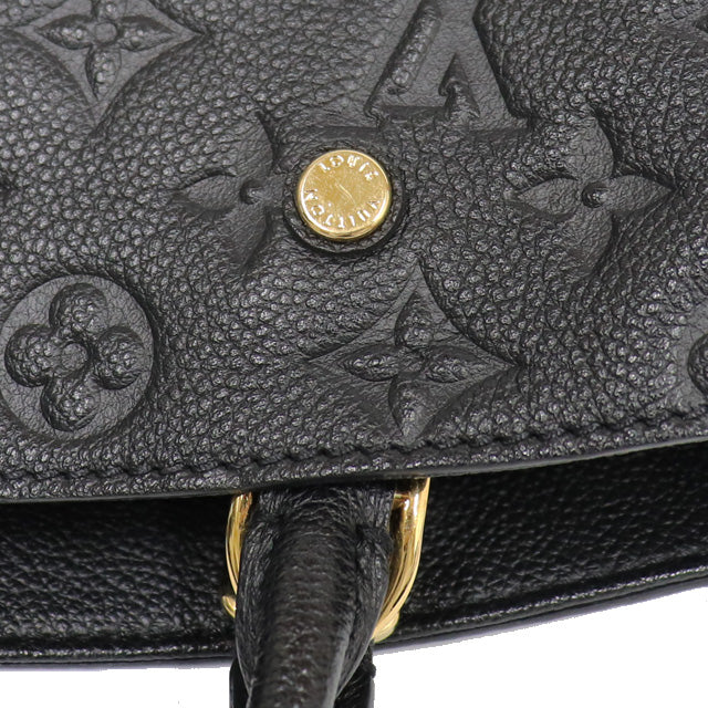 Louis Vuitton Montaigne MM Emplant Black 2way Shoulder Bag