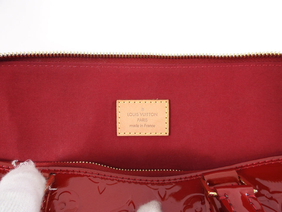 Louis Vuitton Red Vernis Pomme D'amour Alma GM Bag