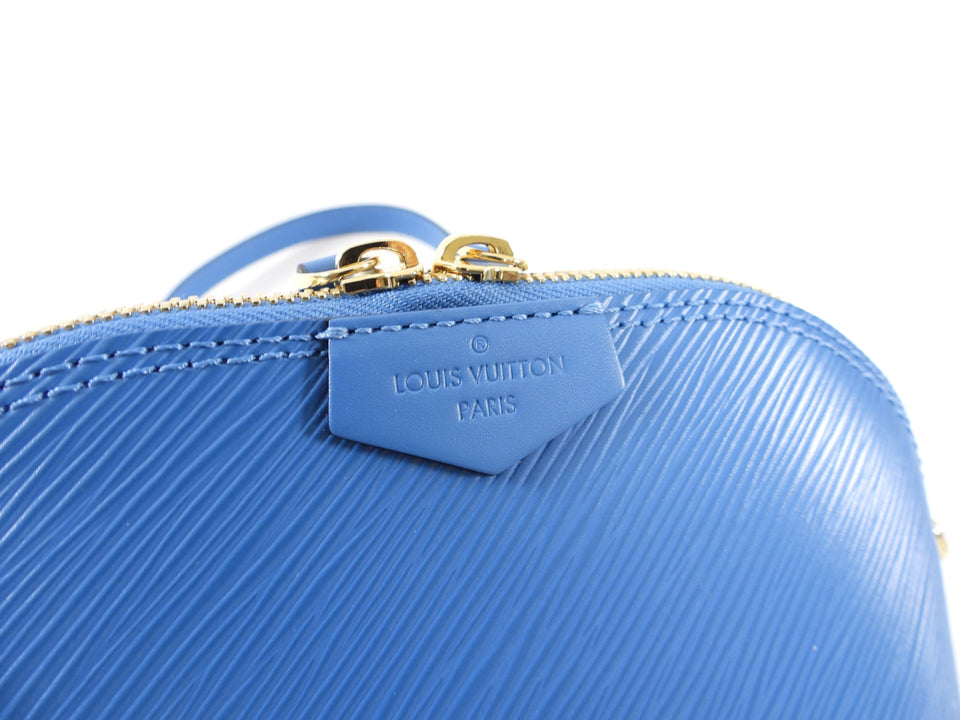 Louis Vuitton Blue Epi Alma Mini Chain Crossbody Bag