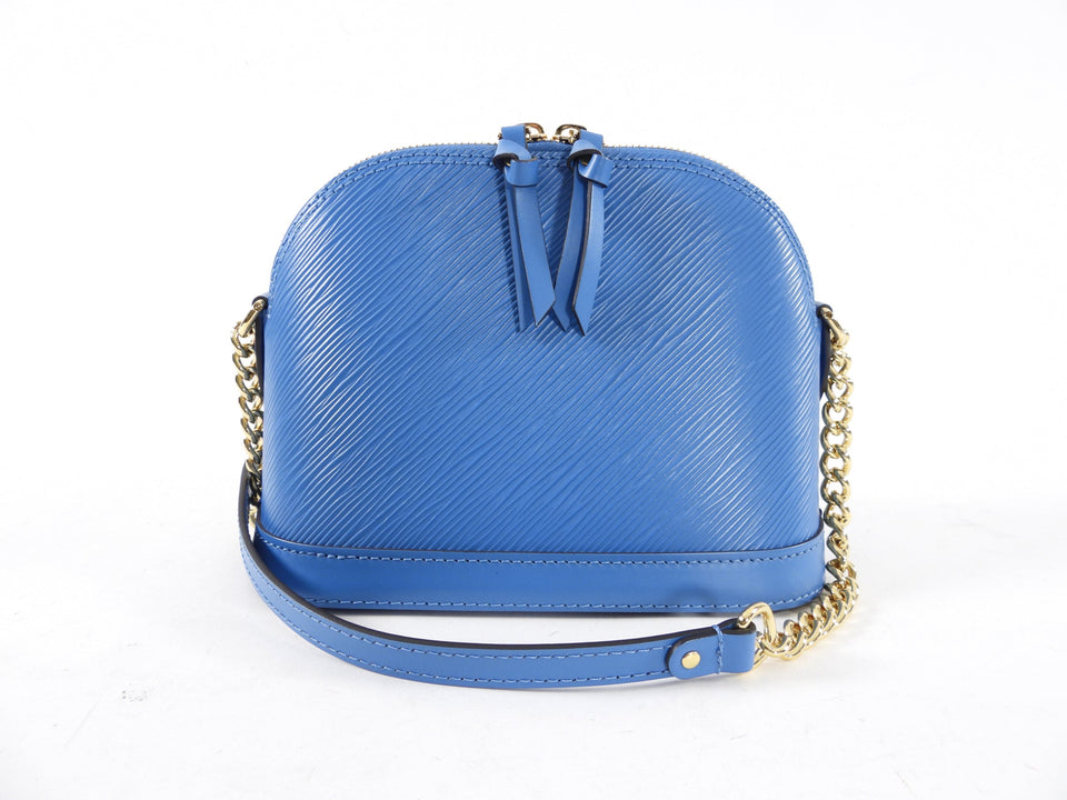 Louis Vuitton Blue Epi Alma Mini Chain Crossbody Bag