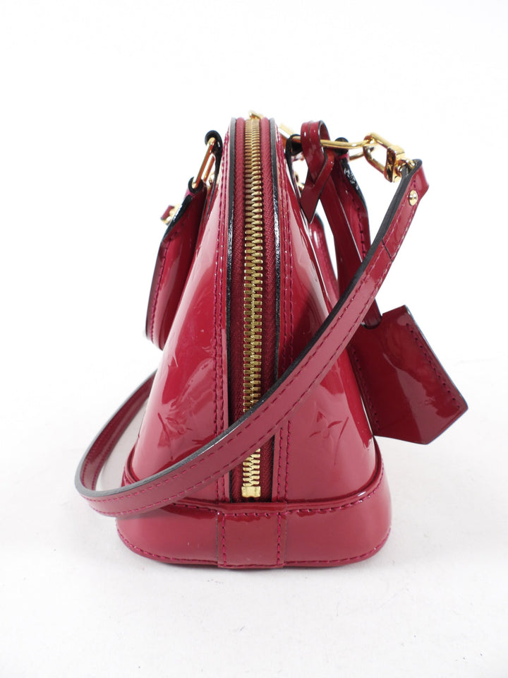 Louis Vuitton Alma BB Vernis Fuchsia Rose Indien Crossbody Bag