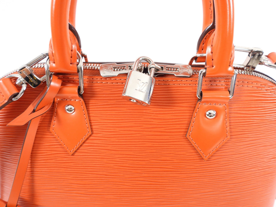 Louis Vuitton Orange Epi Alma PM Silvertone Hardware