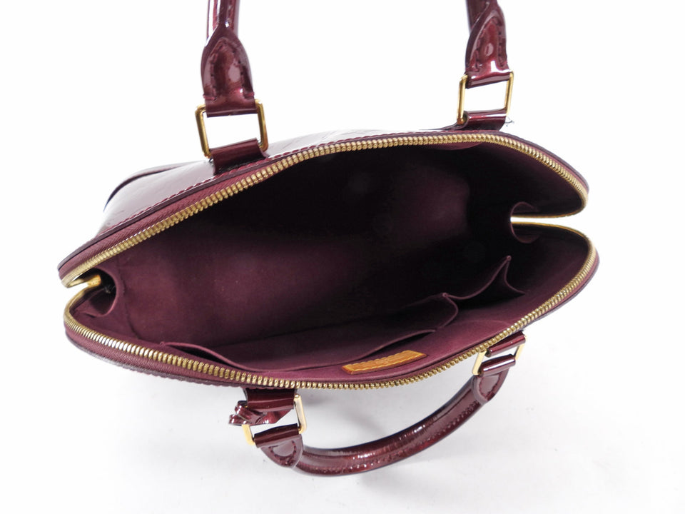 Louis Vuitton Alma PM bag in Monogram Vernis Rouge Fauviste