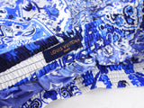 Louis Vuitton Blue and White Silk Twill Bandana Print Shorts - 38