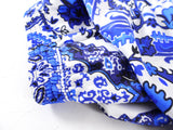 Louis Vuitton Blue and White Silk Twill Bandana Print Shorts - 38