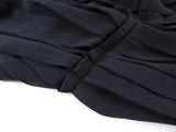 Louis Vuitton Black Silk Pleat Short Shift Dress - FR40 / USA 8
