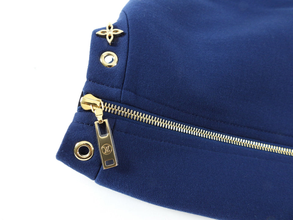 Louis Vuitton Navy Blue Long Sleeve Skater Dress - FR38 / USA 6