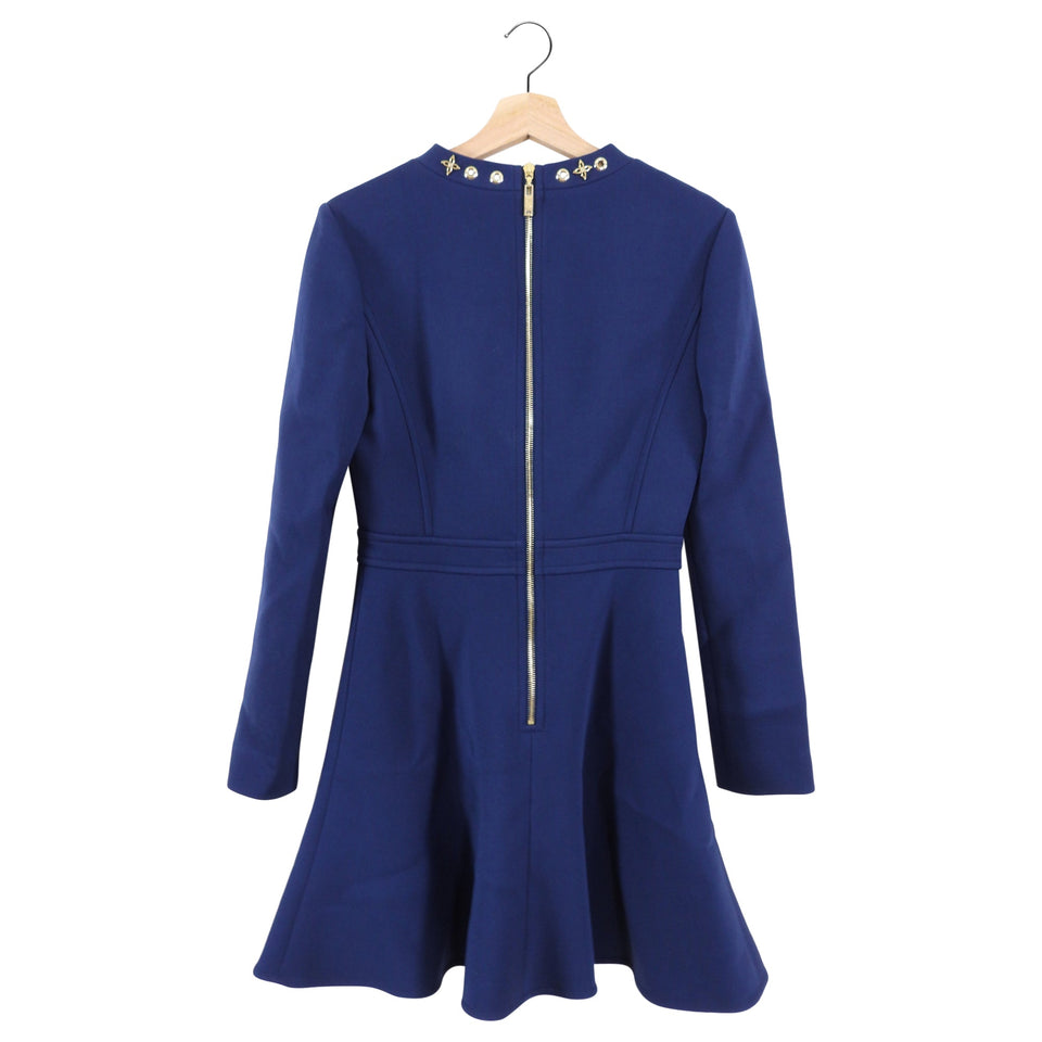 Louis Vuitton Navy Blue Long Sleeve Skater Dress - FR38 / USA 6