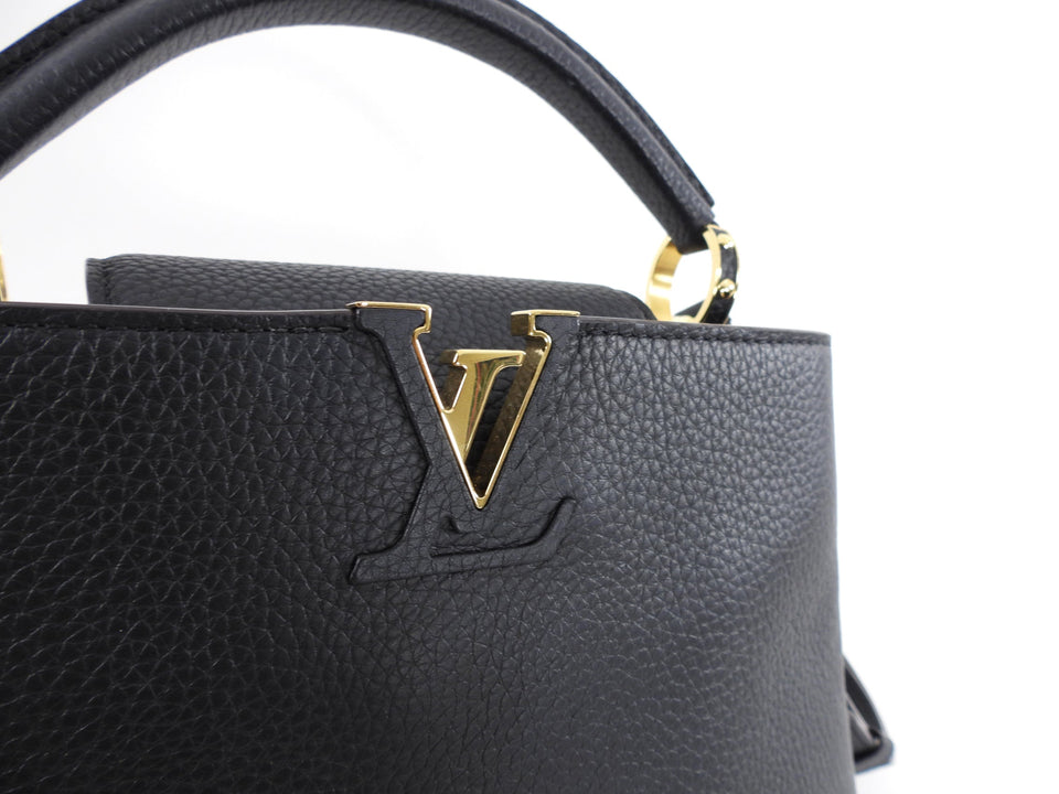 Louis Vuitton Black Taurillon Leather Capucines BB Crossbody Bag