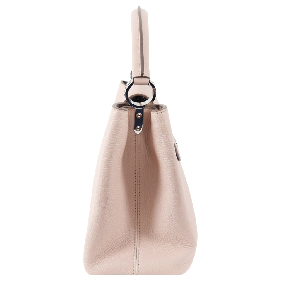 Louis Vuitton Light Beige Pink Taruillon Capucines MM Top Handle Bag