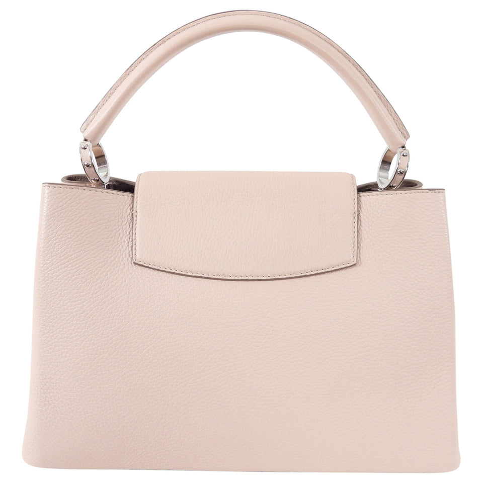 Louis Vuitton Light Beige Pink Taruillon Capucines MM Top Handle Bag