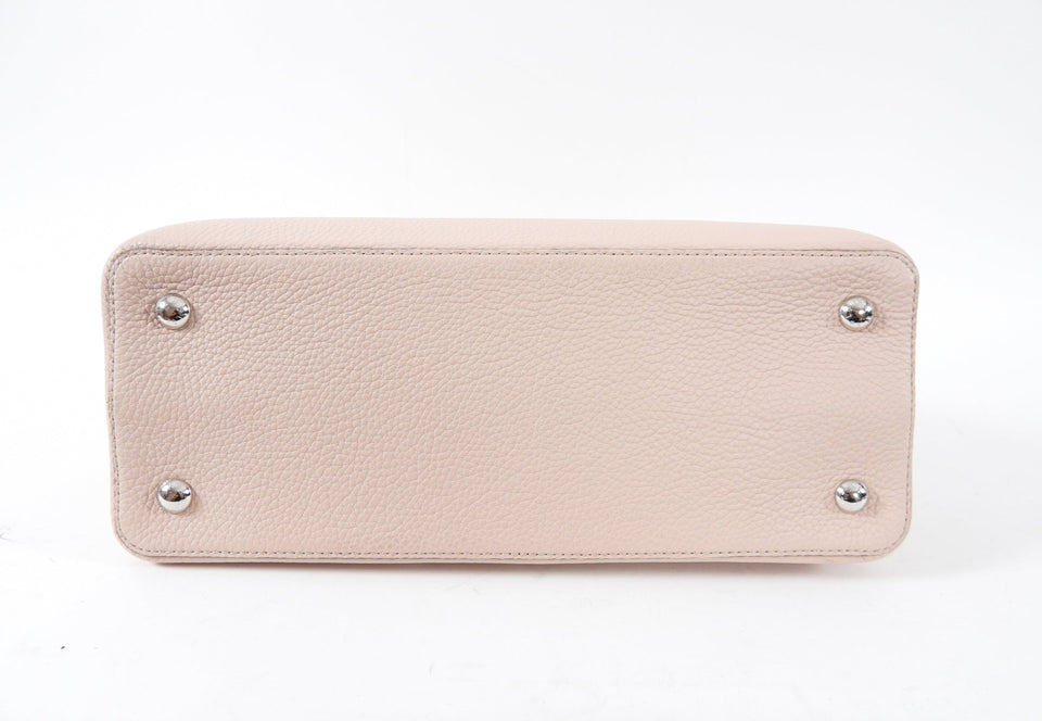 Louis Vuitton Light Beige Pink Taruillon Capucines MM Top Handle Bag