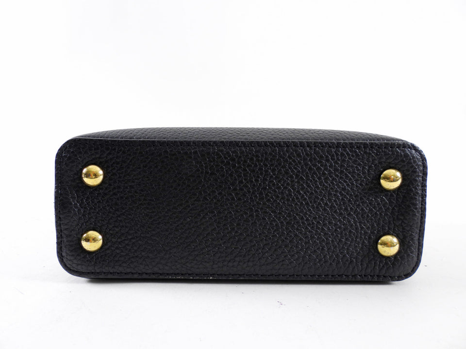 Louis Vuitton Capucines Mini Python and Black Leather Bag