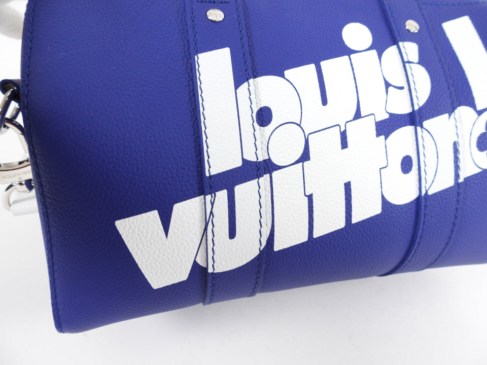 Louis Vuitton AW 2021 Virgil Abloh Blue City Keepall Bag