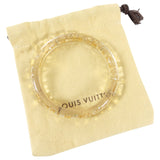 Louis Vuitton Clear and Gold Inclusion Thin Resin Bangle Bracelet
