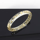 Louis Vuitton Clear and Gold Inclusion Thin Resin Bangle Bracelet