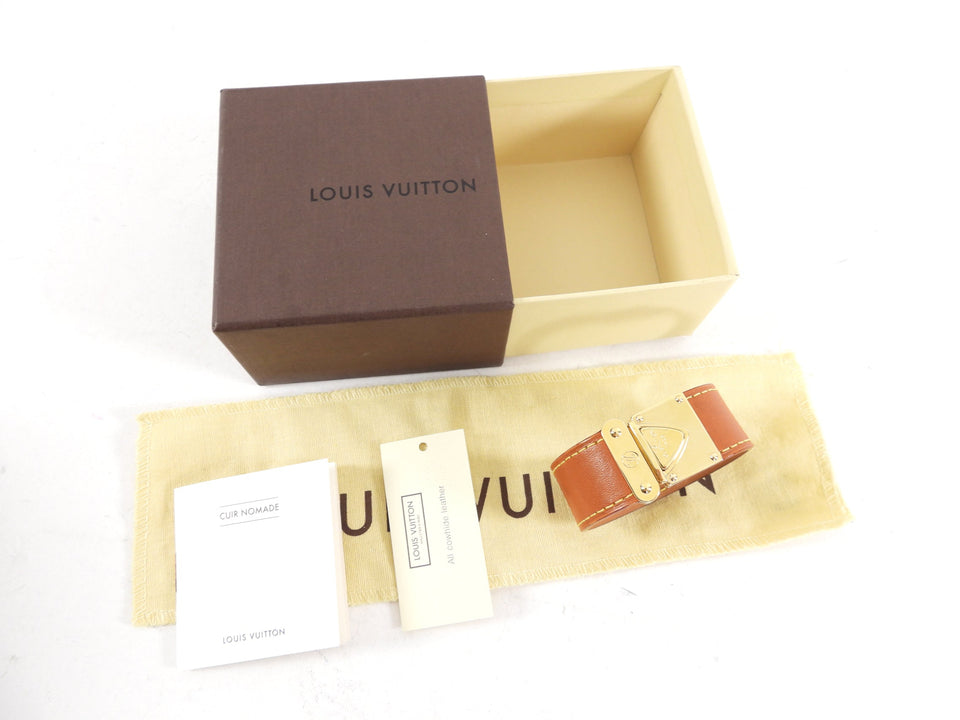 Louis Vuitton Koala Leather Nomade Cuff Bracelet