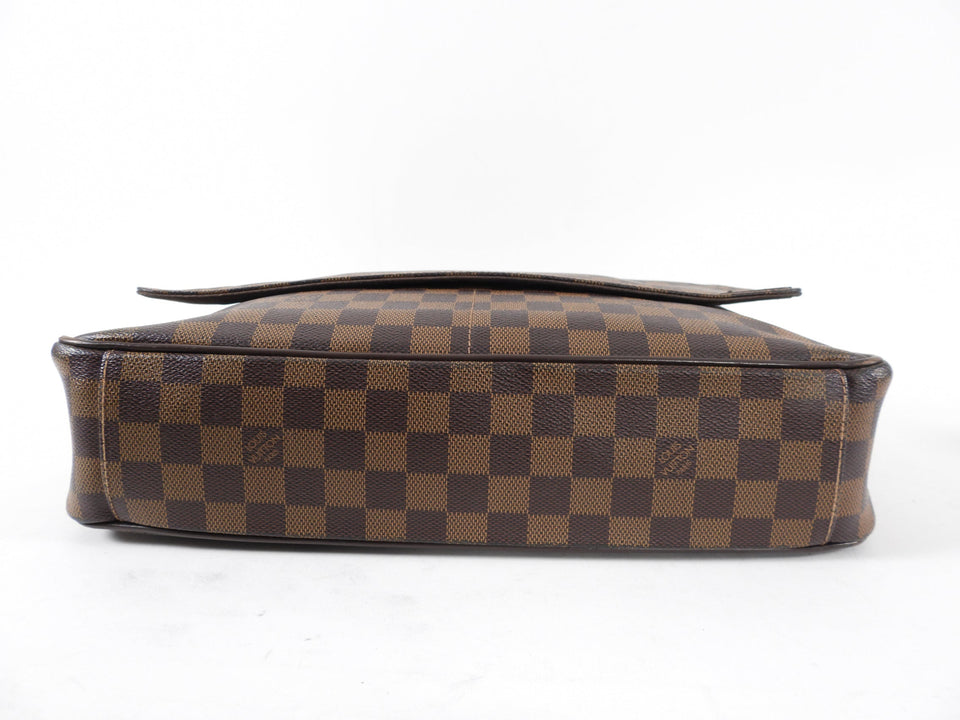 Louis Vuitton Damier Ebene Shelton MM Laptop Messenger Bag