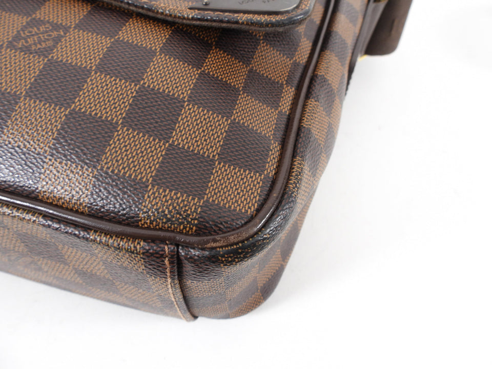 Louis Vuitton Damier Ebene Shelton MM Laptop Messenger Bag