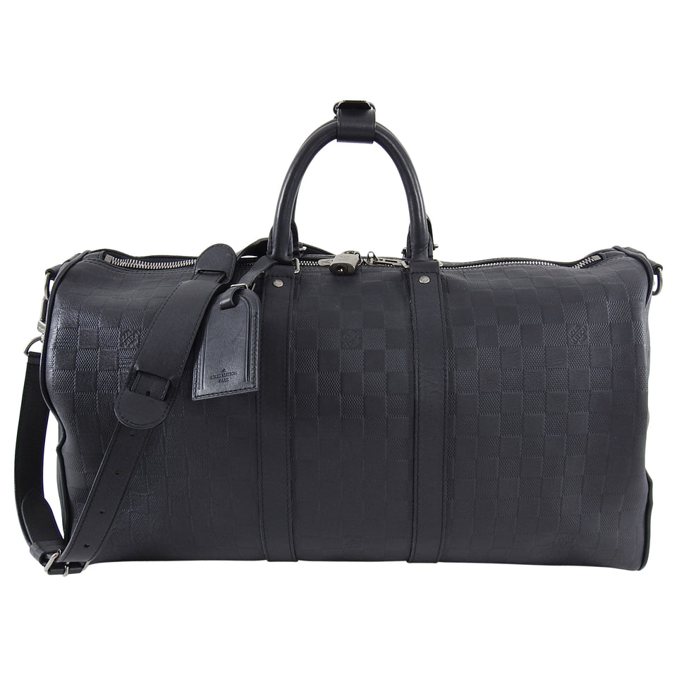 Louis Vuitton Damier Infini Black Keepall Bandouliere 45
