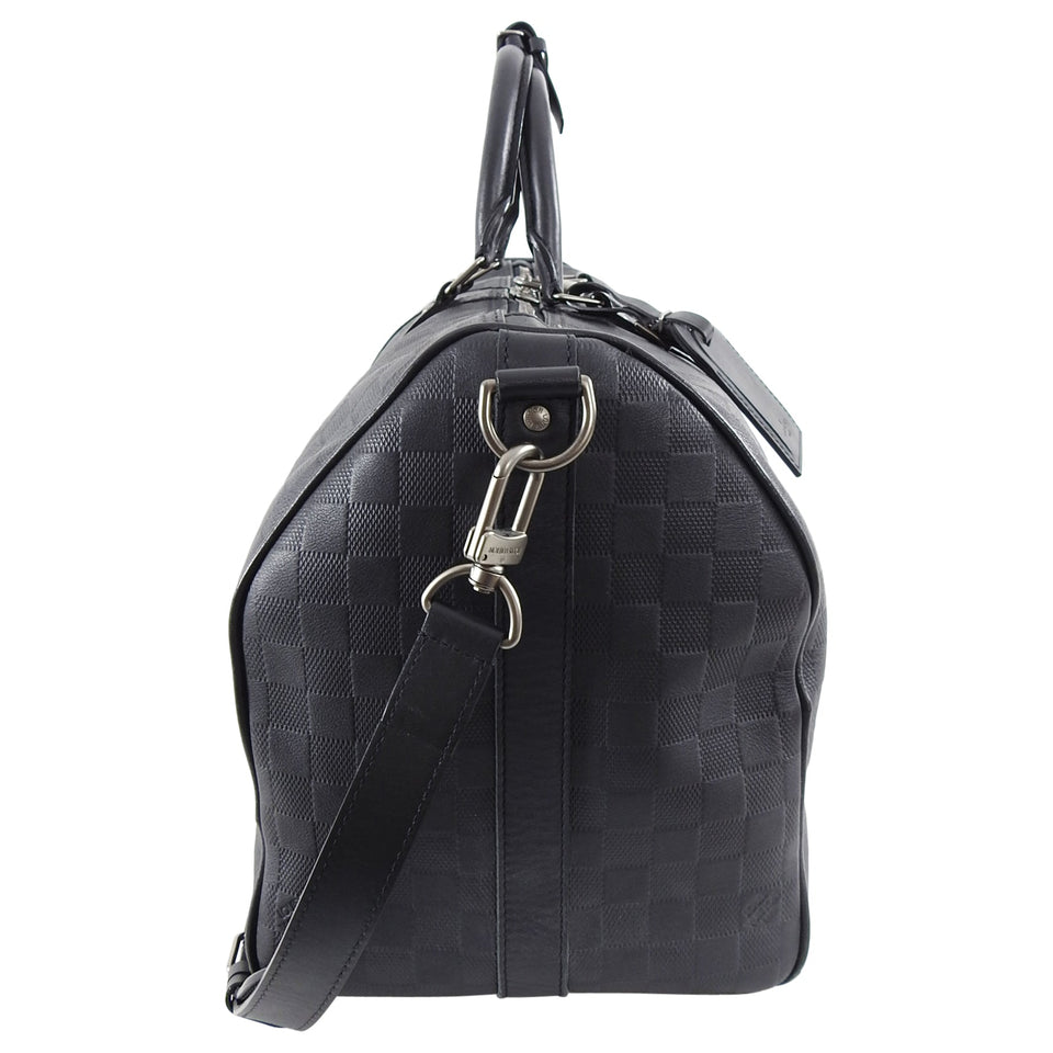 Louis Vuitton Damier Infini Black Keepall Bandouliere 45
