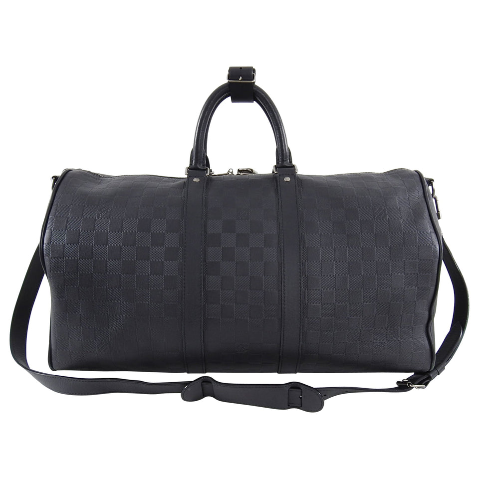 Louis Vuitton Damier Infini Black Keepall Bandouliere 45