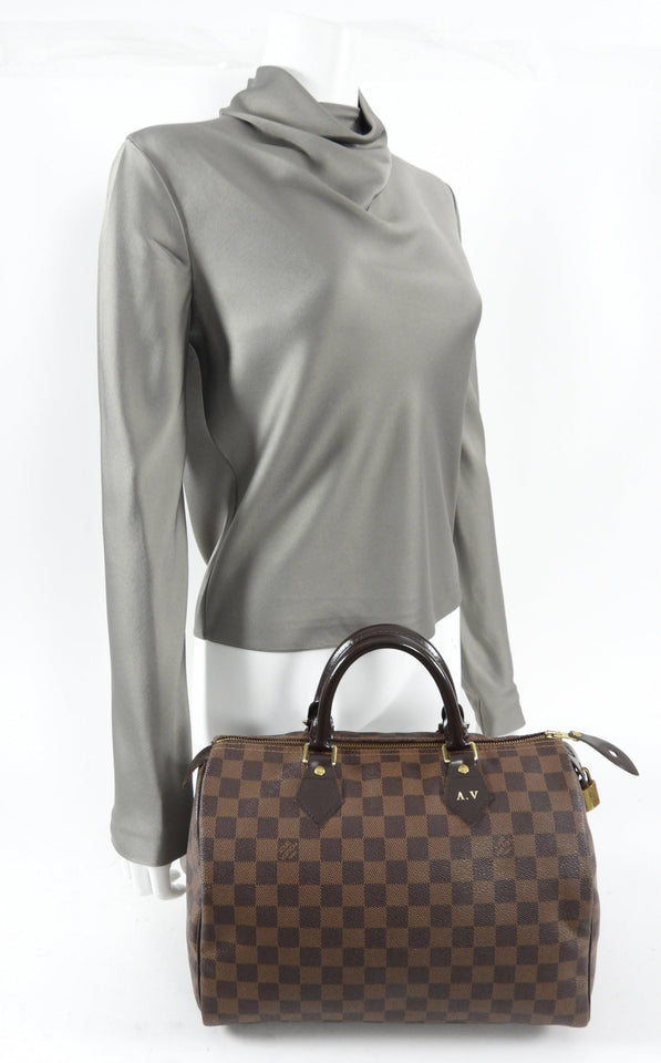 Louis Vuitton Damier Ebene Speedy 30 Doctor Duffle Bag
