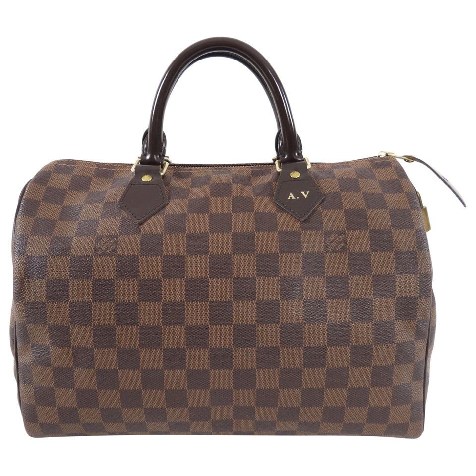 Louis Vuitton Damier Ebene Speedy 30 Doctor Duffle Bag